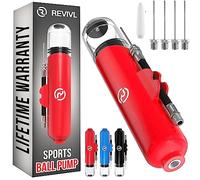 Dual Action Ball Pump - Just 6 Inches Small - Never Lose Needle with Hose Holder - Effective Air Pump for Soccer Ball, Basketball, Volleyball, Football -With 5 Needles and 1 Nozzle