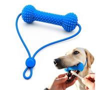 Dual-Action Canine Dental Prop, Dog Dental Chew Toy for Teeth Brushing, Bite & Brush Tool for Small Medium Large Dog's Teeth Cleaning Mouth Opener (Blue-1pc)
