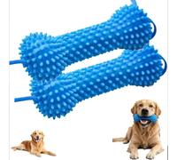 Dual-Action Canine Dental Prop, Dog Dental Chews Toy for Easier Teeth Brushing, Simple Bite and Brush Toy that Helps Remove Plaque, Cleans Teeth, Pet Oral Care for Small, Medium, Large Dogs (2Pcs)
