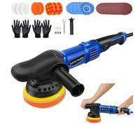 Dual Action Car Polisher Buffer Kit, 920W 6 Variable Speed Car Buffer 120MM Random Orbital Polisher Waxer Kit with 13PCS Foam Pads for Car Detailing Polishing and Waxing (33 Accessories in Total)