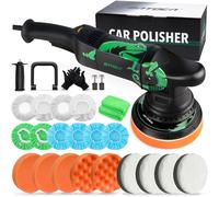 Dual Action Car Polisher Buffer Machine 700W Orbital DA Polishing Machine with 6-Inch 150mm Buffing Polish Pads Bonnets for Car Care Polishing