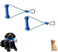 Dual-Action Dog Dental Care Tool Dental Chew Stick for Teeth Cleaning & Grinding Features a Pull Rope Reusable Suitable for Small, Medium, and Large Dogs Pet Oral Care（2pcs）