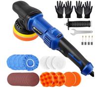 Dual Action Polisher 920W, 6 Variable Speed Car Buffer Polisher Machine 5 Inch Random Orbital DA Polisher Kit, 2800-5800 r/min Electric Dual Action Car Polisher Buffer Sander for Car Polishing Sanding