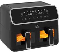 Dual Air Fryer 8L Family Size Double Air Fryer Oven 8 In 1 Presets Smart Finish
