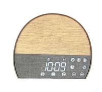 Dual Alarm Fabric Bedside Clock with Night Light | Two independent alarms, weekend mode support, snooze function, gentle for wake-up light, ABS material