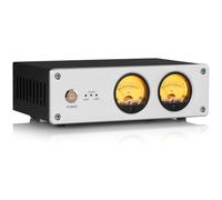 Dual Analog VU Meter Audio Switcher Box with RGB Sound Level Indicator for Home Theater - DB Panel Display, Colour/Brightness Adjustment