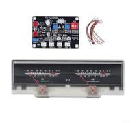 Dual Analogue VU Meter Kit with Driver Board - Adjustable Backlight DB Panel for Audio Level Monitoring in Recording Studio Home Car Audio