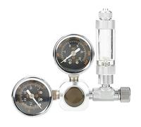 Aquarium CO2 Regulator Dual Fish Tank CO2 Pressure Gauge Adjustable Pressure Aquatic Plant CO2 System with Bubble Counter and Check Valve(W21.8)