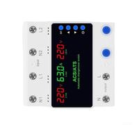 Dual Automatic Transfer Switch 220V Overvoltage Protector | ABS Material, 63A/100A Current Limit, Delayed Restart, Phase Loss , - Voltage Home Safety