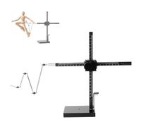 Dual Axis Stop Motion Animation Bracket, Vertical Horizontal Rig with Bilateral Scale and Brake Damping Knob for Animators and Clay Models