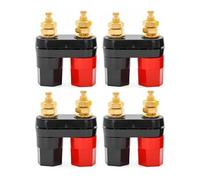 Dual Banana Plug Couple Terminal 2/4/10 Pack, Red Black Double Female Jack Binding Post Connector