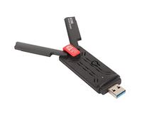 Dual Band WiFi Adapter, USB3.0 Interface ABS Material Stability USB WiFi Adapter 2.4GHz 5GHz 1800Mbps Black for Laptops