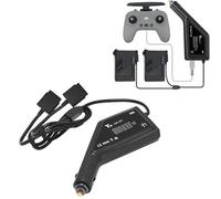 Dual Battery Car Charger for FPV Drones with USB Port Dual Power USB Remote Control for DJI 12-16V Input 25.2V 1.5A*2 Output Gun-Shaped Design for Smart Charging