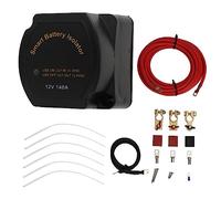 Dual Battery Isolator Kit 12V 140Amp Smart Sensitive Relay for ATV UTV 4WD RV Battery Relay System
