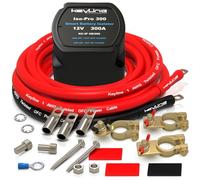 Dual Battery Isolator Kit Heavy Duty 300 AMP 1000 AMP Peak Voltage Sensitive Relay VSR for 12 Volt Systems - Works with All Battery Types Including Lithium and LiFePO4