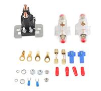 Dual Battery Isolator Relay 12V / 500A Maximum Current | 300A Continuous Current for Car/RV/Yacht | 100A Fuseholder Kit with Protective Plates