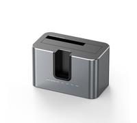 Dual Bay Hard Drive Enclosure for SATA and for M.2 NVMe SSD with 10Gbps Offline Clone Tool-Free Aluminium Case