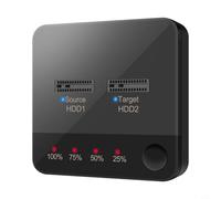 Dual Bay M.2 for SATA Docking Station Supporting One-Click Cloning Between Two Drives and Providing LED Status
