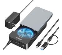 Dual-Bay Offline Clone Tool-Free NVMe M.2 SSD Enclosure 40Gbps USB4 with Cooling Fan, Compatible with MacBook M4/Pro/Max, Mac Mini, Supports NVMe PCIe Size 2230/2242/2260/2280 (Up to 8TB)