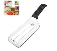 Dual Blade Julienne Cutter - Multifunctional Stainless Steel Shredder & Slicer for Vegetables, Cabbage, and More(Black)