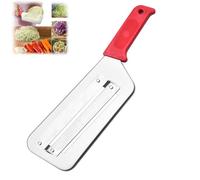 Dual Blade Julienne Cutter - Multifunctional Stainless Steel Shredder & Slicer for Vegetables, Cabbage, and More(Red)