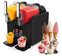 Dual Bowl Slush Machine, 4L Frozens Drink and Ice Cream Maker Black