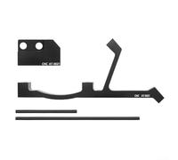Dual Caliper Disc Brake Mount Adapter CNC Aluminum for 203mm 220mm Rotors, 1-to-2 Hydraulic Bracket for MTB for Downhill Cycling(Black alloy)