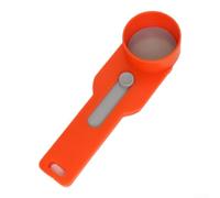 Dual capacity multipurpose scoop with built in funnel for clog dispensing of fine powders protein supplements baking ingredients and household detergents (Orange)