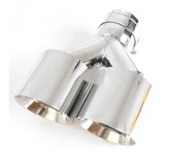Dual Car Modification Stainless Steel Universal Automobile Exhaust Pipe Double Muffler Tip Car Exhaust Pipe(54-76)