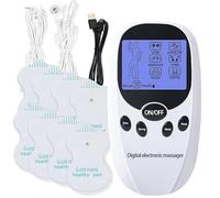 Dual Channel Digital Electronic Muscle Stimulator Machine,TENS Machine for Pain Relief with 8 Pads Replacement,Period Pain Relief Machine 6 Mode for Muscles/Back/Neck/Shoulder/Leg/Calf Pain Relief
