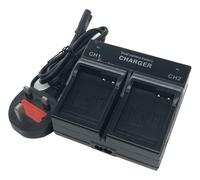 Dual-Channel Mains Battery Charger for Panasonic DMW-BLE9E DMW-BLE9 DMW-BLG10E DMW-BLH7E DE-A98 Lumix DC-TZ101 DC-TZ100 DC-TZ95 DC-TZ90 DC-TZ81 DC-TZ80 DMC-GX7 DMC-GX85 DMC-GF3 GF5 GF6 Camera