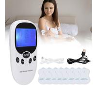 Dual Channel TENS Machine for Pain Relief, Digital Electronic Dual Output Massager with 6 Massage Modes and 8 Pads, Muscle Stimulator Pain Relief Massage Instrument