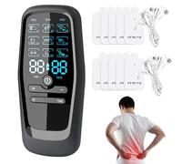 Dual Channel Tens Machine for Relieving Back Neck Stress Sciatic Pain, EMS TENS Period Simulator Machine for Pain Relief, Labour Pain Simulator for Men with 9 Modes, 10 Patches, Dual Output