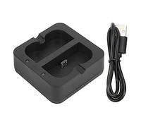 Dual Charger for Video Doorbell Battery Charger Plastic Alloy Dual Port Fast Charging for Video Doorbell Batteries Black 135g