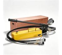 Dual-Circuit Manual Hydraulic Pump, Hydraulic Pump Hand Operated Pump Hydraulic Hand Pump Manual Pump,Heavy-Duty High Pressure Hydraulic Pump, with Pressure Gauge, Oil Capacity 3000CC