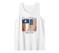 Dual Citizen Texas Pride Born and Raise USA TX Map Flag Tank Top