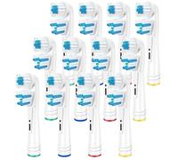 Dual Clean Replacement Brushes Compatible with Oral B - Replacement Toothbrush Heads for Electric Toothbrushes, Powerful Plaque Removal - Kisstta (12)