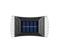 Dual Color Solar Wall Lamp 13.6cm Outdoor Use(White Light)