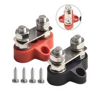 Dual Colour Bus Bar M8 Terminal 48V DC High Strength | 48V DC rating, dual post design, secure termination, M8 compatibility, 2-piece kit