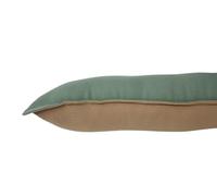 Dual-Coloured Door Draught Excluder 90 x 18 cm - Soft Hollowfibre Filled Draft Blocker, Reversible Two-Tone Door Snake to Stop Cold Air & Improve Energy Efficiency (Green & Latte)