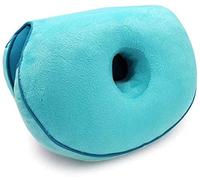 Dual Comfort Cushion Lift Hips Up Seat Pad Cushion, Lift Hips Up Seat Cushion, Folding Orthopedic Memory Foam Support Cushion for Sciatica, Tailbone and Hip Pain Pressure Relief on the Back (Blue)