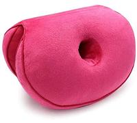 Dual Comfort Cushion Lift Hips Up Seat Pad Cushion, Lift Hips Up Seat Cushion, Folding Orthopedic Memory Foam Support Cushion for Sciatica, Tailbone and Hip Pain Pressure Relief on the Back (Red)