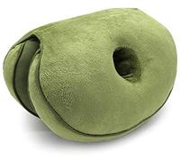Dual Comfort Cushion Lift Hips Up Seat Pad Cushion, Lift Hips Up Seat Cushion, Folding Orthopedic Memory Foam Support Cushion for Sciatica, Tailbone and Hip Pain Pressure Relief on the Back (Green)