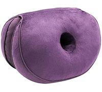 Dual Comfort Cushion Lift Hips Up Seat Pad Cushion, Lift Hips Up Seat Cushion, Folding Orthopedic Memory Foam Support Cushion for Sciatica, Tailbone and Hip Pain Pressure Relief on the Back (Purple)