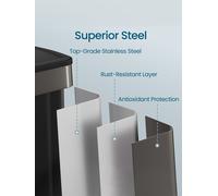 Dual compartment pedal bin with soft close lid