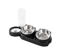 Dual Compartment Pet Bowl, Separate Sections for Food and Water in One Dish, Non-Slip Feeder Suitable for Both Cats and Dogs, Easy to Clean