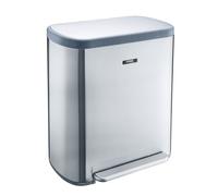 Cooks Professional 60L Dual Recycling Pedal Bin | Silver