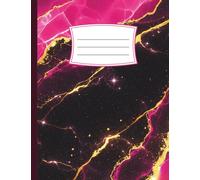 Dual Composition Notebook - Pink Galaxy Marble | 7.5 x 9.75 in, 100 Pages: 7.5 x 9.75 in, 100 Pages | Alternating Lined & Blank Pages
