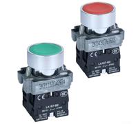 Dual Contact Momentary Push Button Switch Set 22mm, Waterproof IP65 with 10A SPDT for Industrial and Outdoor Applications