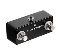 Dual Control Guitar Effects Footswitch Pedal Portable Tap Switch for Guitar Instruments TRS Cable for Live Performances
